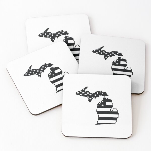 Item preview, Michigan state with US flag pattern designed and sold by PepaAnaRB.