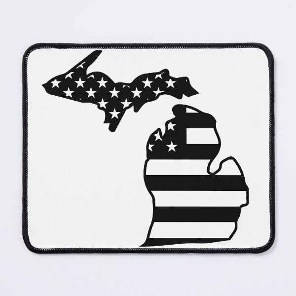 Item preview, Michigan state with US flag pattern designed and sold by PepaAnaRB.