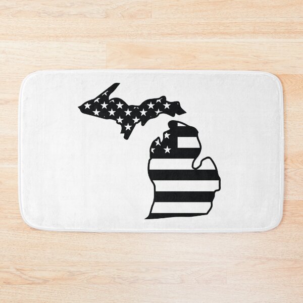 Item preview, Michigan state with US flag pattern designed and sold by PepaAnaRB.