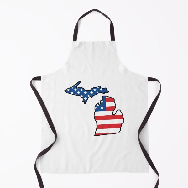 Item preview, Michigan state with US flag pattern designed and sold by PepaAnaRB.