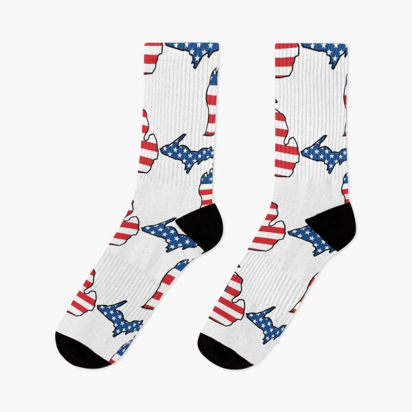 Item preview, Michigan state with US flag pattern designed and sold by PepaAnaRB.