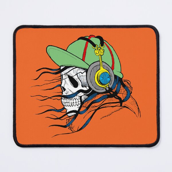 Item preview, Audiophile skeleton with hair blowing in the wind designed and sold by drubdrub.