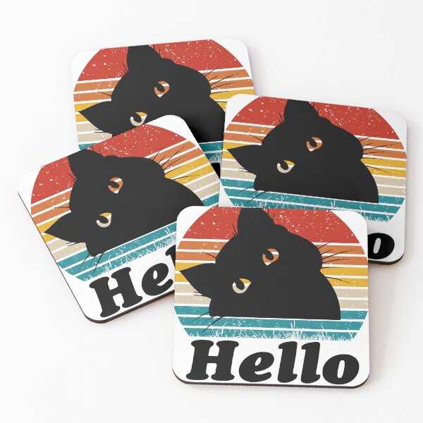 Item preview, Hello - Sunset Cat Art designed and sold by KereetsaOne.