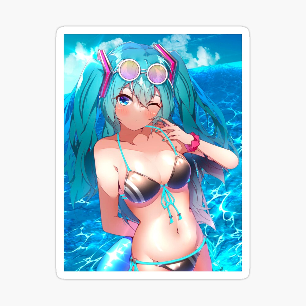 Sexy Hatsune Miku Bikini Waifu Kawaii Hot (Vocaloid Lewd Anime Girl)  Lolita