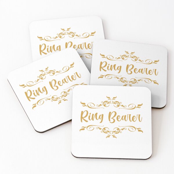 Item preview, wedding party - ring bearer in gold designed and sold by sandpiperstudio.