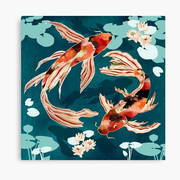"Metallic Koi VII" Canvas Print for Sale by spacefrogdesign Redbubble