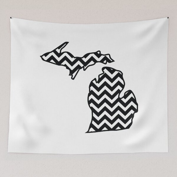 Item preview, Michigan state shape with chevron pattern designed and sold by PepaAnaRB.