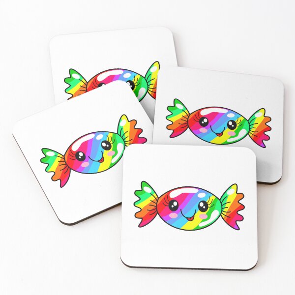 Item preview, Kawaii Rainbow Candy With Adorable Smile designed and sold by CreativeCranium.