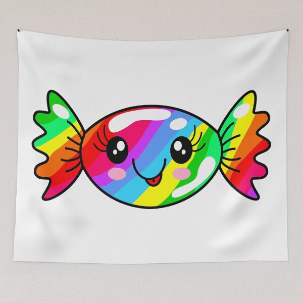 Item preview, Kawaii Rainbow Candy With Adorable Smile designed and sold by CreativeCranium.