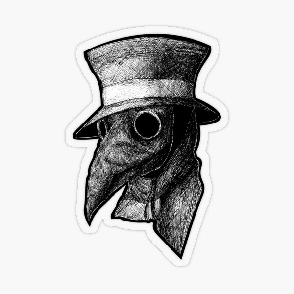 Plague Doctor Sticker By Xohu Redbubble