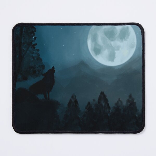 Item preview, Wolf Howling at the Moon designed and sold by Happyhails-art.