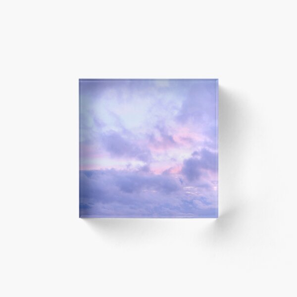 Evening Cloudy Sky Acrylic Block