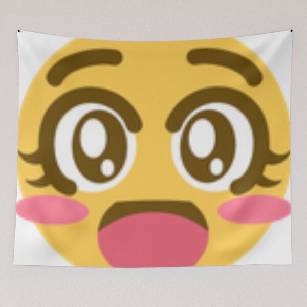 Item preview, Cute Kawaii Girl Emoji Blushing designed and sold by Ada Nonaka.