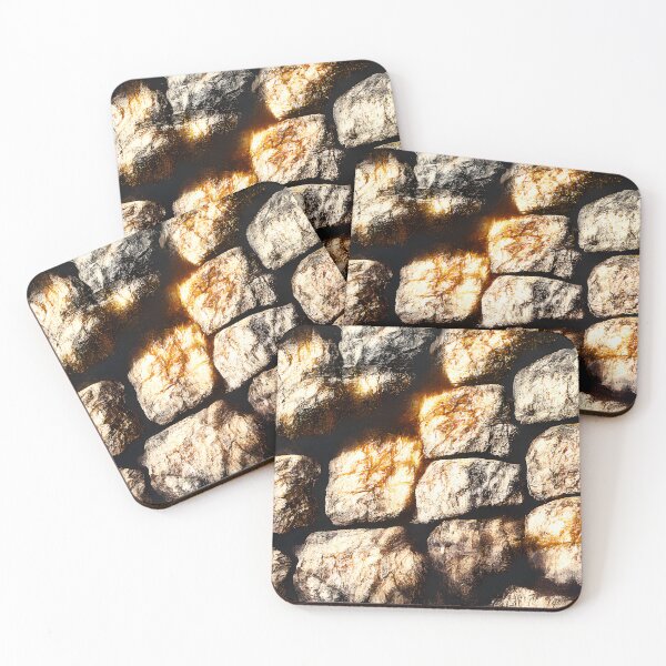 Item preview, Golden stone wall designed and sold by fizzribbit.
