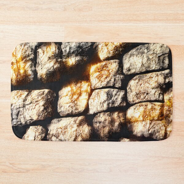 Item preview, Golden stone wall designed and sold by fizzribbit.