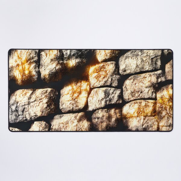 Item preview, Golden stone wall designed and sold by fizzribbit.