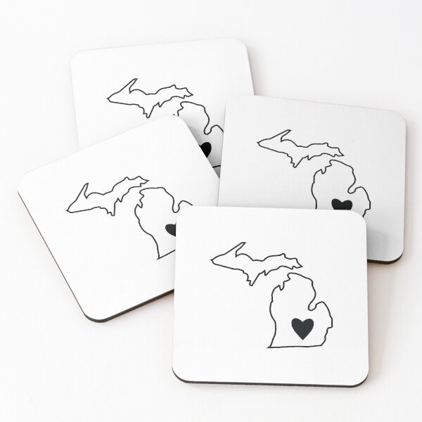 Item preview, Michigan state with heart shape designed and sold by PepaAnaRB.