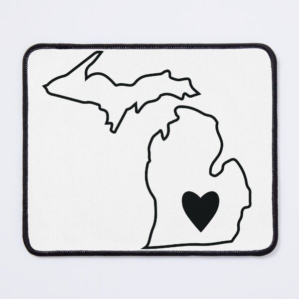 Item preview, Michigan state with heart shape designed and sold by PepaAnaRB.