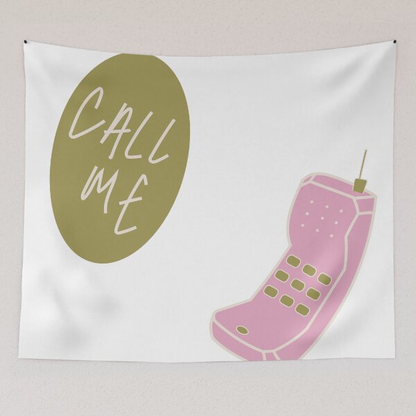 Item preview, trendy phone & call me stickers designed and sold by keeganemma.