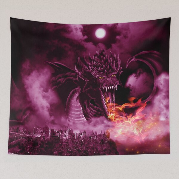 Item preview, Celtic Castle Dragon Flame in the Magenta Moonlight designed and sold by Kim Andrews.
