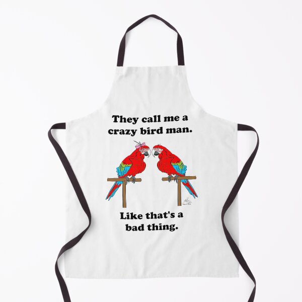 Item preview, Crazy Bird Man with Green Wing Macaws designed and sold by Laughing Parrot Studio.