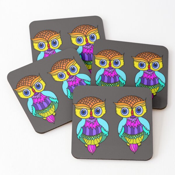 Item preview, colorful owl design designed and sold by time-to-relax.