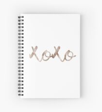 Rose gold XOXO Spiral Notebook