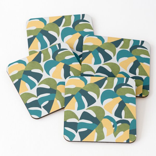 Item preview, Monstera Palm Print Green and Blue designed and sold by Blue-Banana.