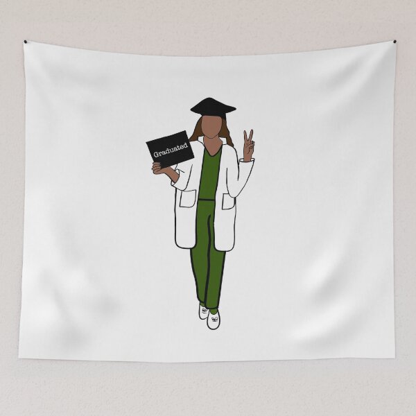 Item preview, Girl Graduation white coat peace designed and sold by Mermaidssparkle.