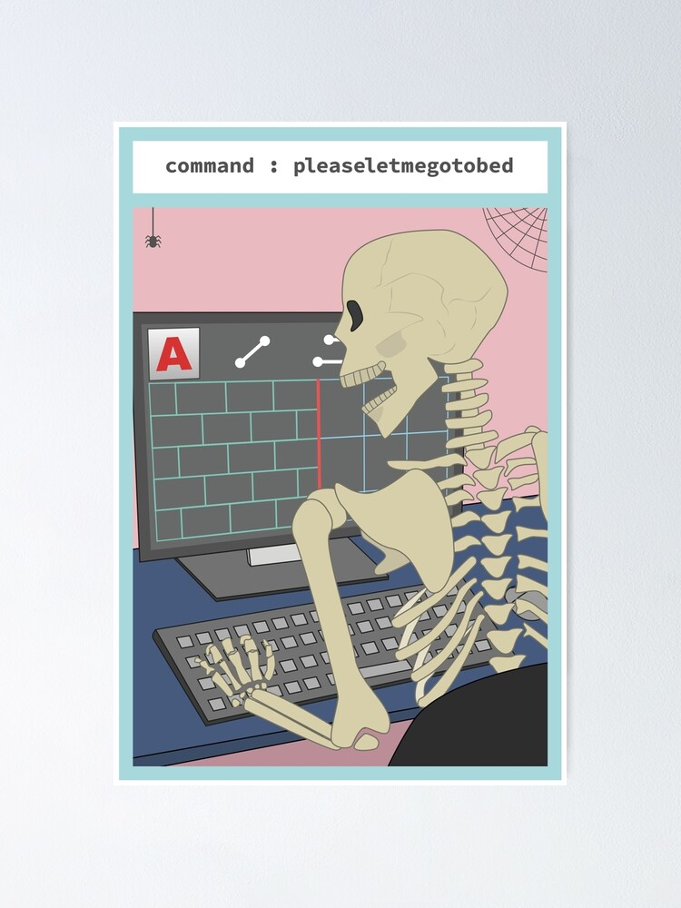 "Autocad Skeleton Design for who loves funny autocad memes and