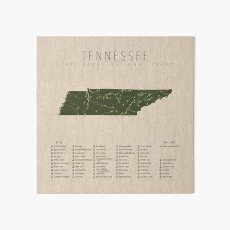 Tennessee Parks Art Board Print