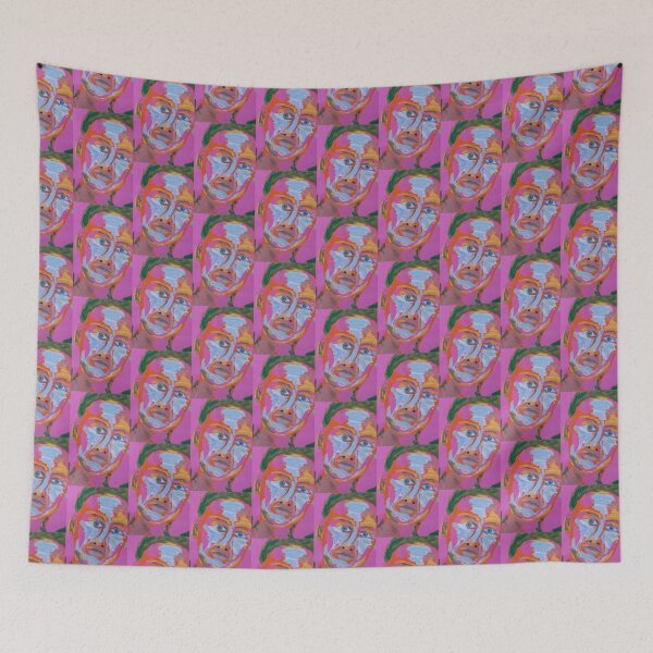 Item preview, Pink abstract man portrait designed and sold by Rebekah Gavra.