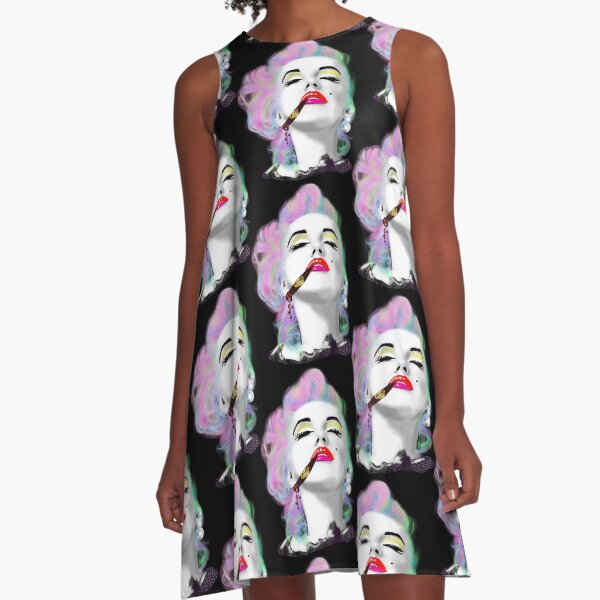 Marilyn Monroe punked & smoking A-Line Dress