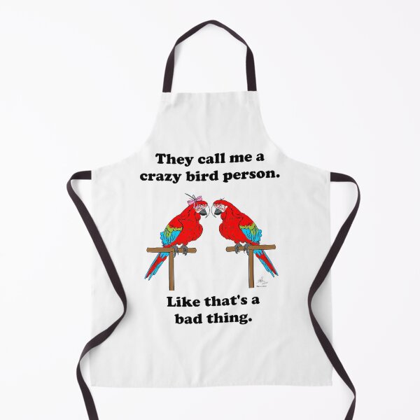 Item preview, Crazy Bird Person with Green Wing Macaws designed and sold by Laughing Parrot Studio.