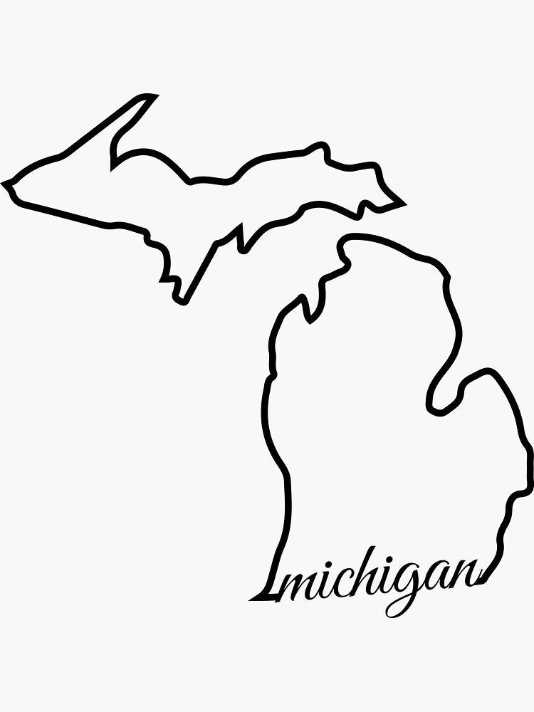 michigan-state-outline-sticker-for-sale-by-pepaanarb-redbubble