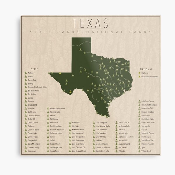 Texas Parks Metal Print