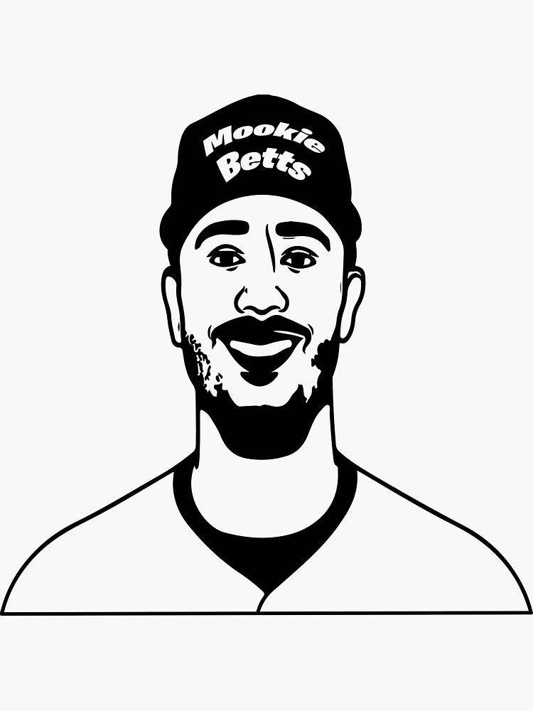 Mookie Betts Silhouette Sticker for Sale by OtakuCoolDesign