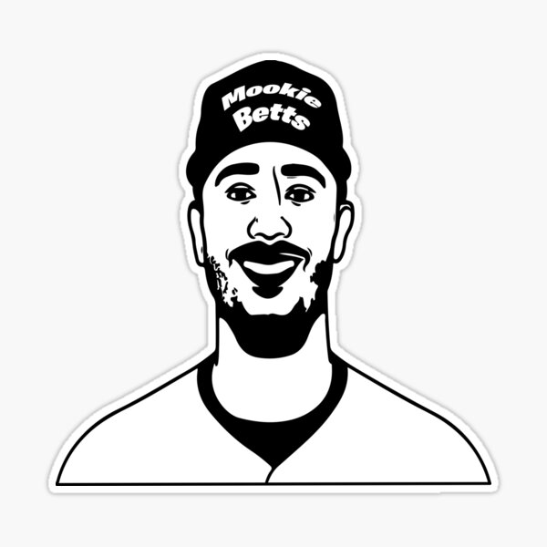 Mookie Betts Silhouette Sticker for Sale by OtakuCoolDesign