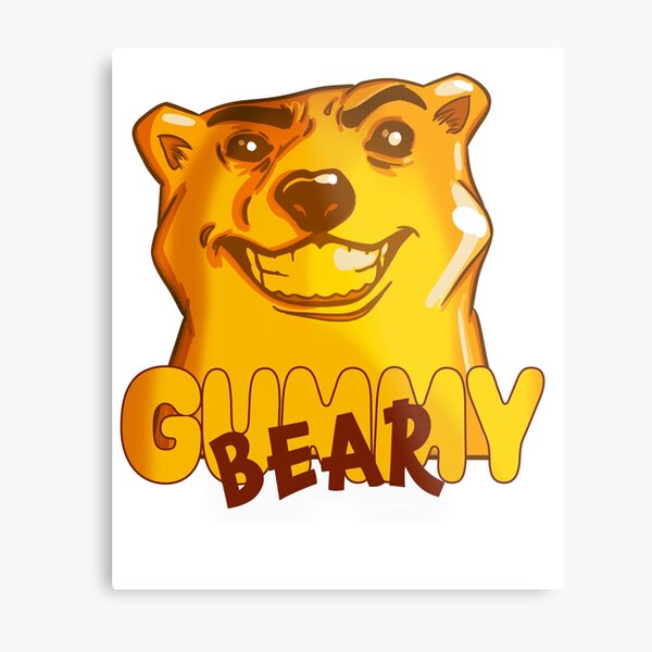 Cartoon Gummy Bear Metal Prints for Sale