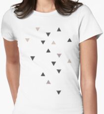 DOWN UP / scandi white / warm grey / flax / lavender Women's Fitted T-Shirt