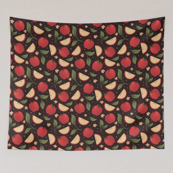 Item preview, Apple Pattern – Black designed and sold by Kaela Soltoff.