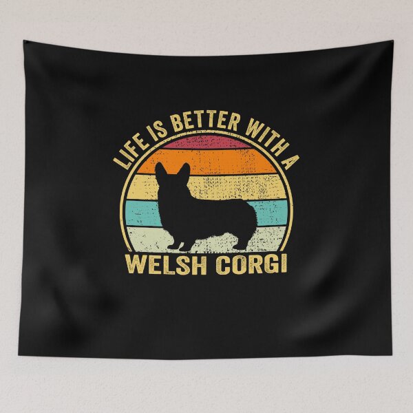 Item preview, Life is Better with a Welsh corgi Shirt, Cool Welsh corgi Dad Mom Dog Father, Welsh corgi owner Christmas birthday gift designed and sold by xlnv.