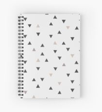 DOWN UP / scandi white / warm grey / flax / lavender Spiral Notebook