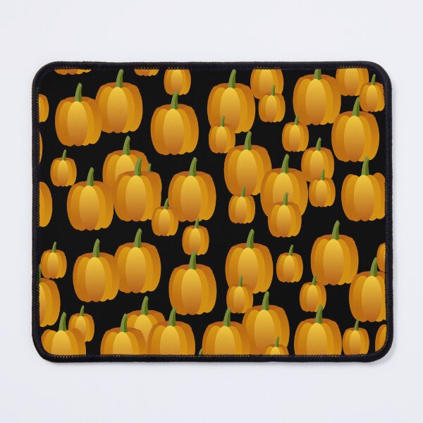 Item preview, Ornamental  Patterned Yellow Orange Pumpkins on Black Background  designed and sold by IraNiva.