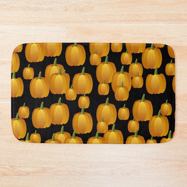Item preview, Ornamental  Patterned Yellow Orange Pumpkins on Black Background  designed and sold by IraNiva.