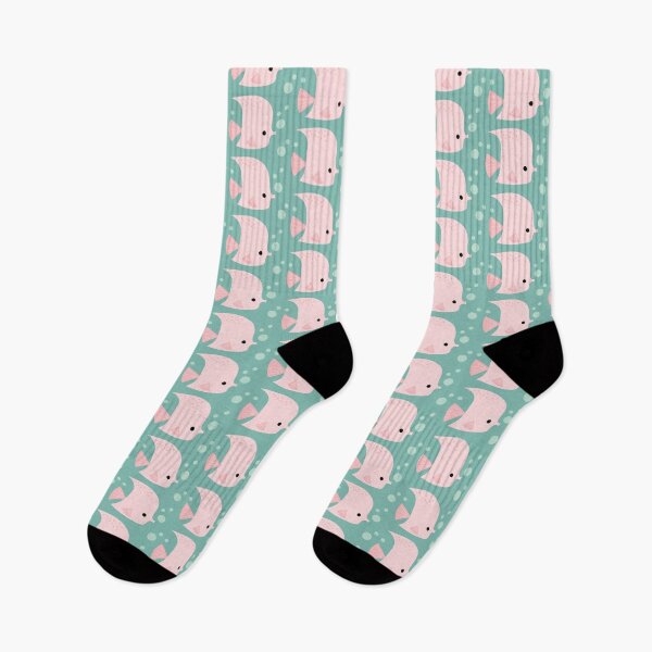 Item preview, Under the Sea Pink Tropical Fish on Blue designed and sold by Heather Rosas.