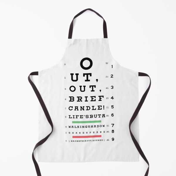 Item preview, Eye Chart | Out, Out, Brief Candle! designed and sold by Pemberley-Tees.