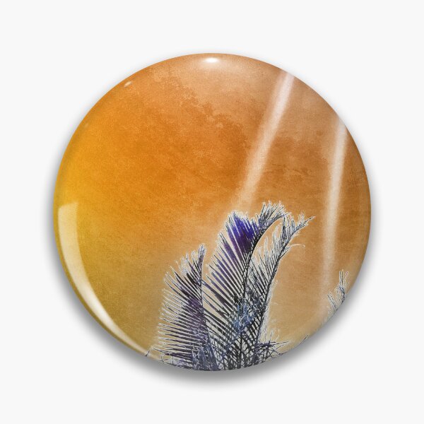 Item preview, Tropical Vibes Palm Fronds Silhouette and Grungy Amber Yellow Background designed and sold by Beachy.
