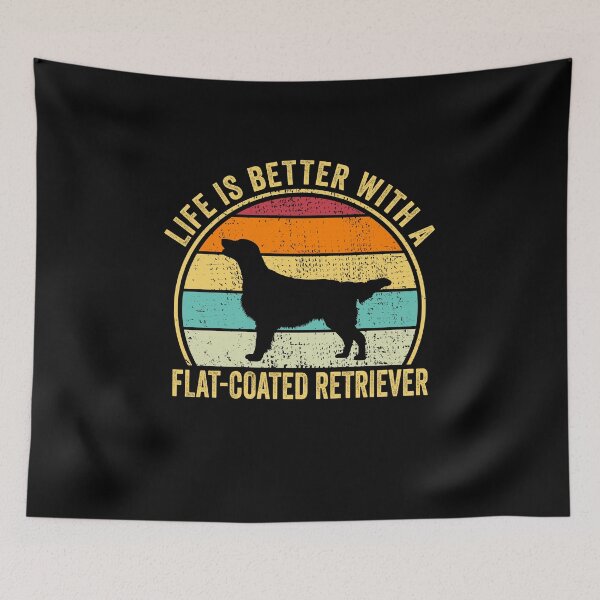 Item preview, Life is Better with a Flat-Coated retriever Shirt, Cool Flat-Coated retriever Dad Mom Dog Father, Flat-Coated retriever owner Christmas birthday gift designed and sold by xlnv.