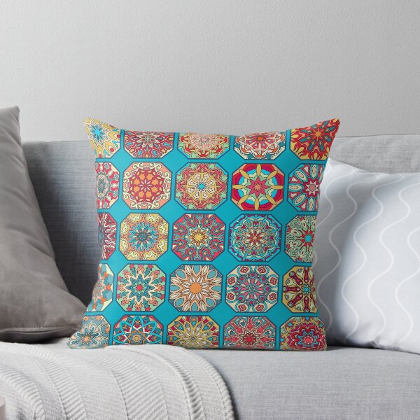 Item preview, Vintage patchwork with floral mandala elements designed and sold by Somberlain.